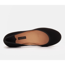 Marco Shoes Baleriny damskie Marco z wysokiej jakości zamszu naturalnego czarne 6