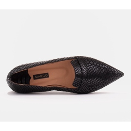 Marco Shoes Baleriny z zamszowej skóry wężowej czarne 6