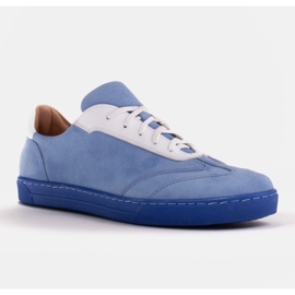 Marco Shoes Sportowe trampki z wysokiej jakości zamszu naturalnego niebieskie 1