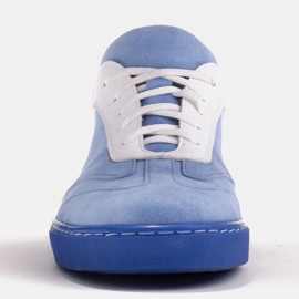 Marco Shoes Sportowe trampki z wysokiej jakości zamszu naturalnego niebieskie 2
