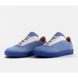 Marco Shoes Sportowe trampki z wysokiej jakości zamszu naturalnego niebieskie 5