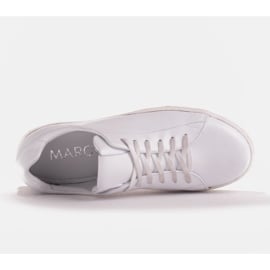 Marco Shoes Sportowe trampki z białej skóry licowej 6