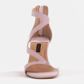 Marco Shoes Eleganckie sandały Ava różowe 2