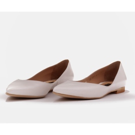 Marco Shoes Baleriny damskie z niskimi bokami białe wielokolorowe 2