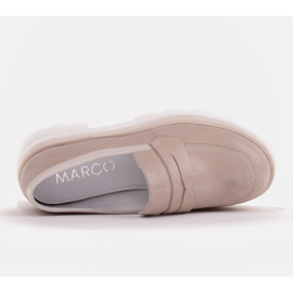 Marco Shoes Półbuty z zamszu ze wzorkiem na grubej podeszwie beżowy 4