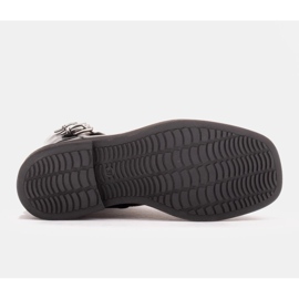 Marco Shoes Botki Federica z ozdobnymi klamrami czarne 6