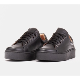 Marco Shoes Sportowe trampki na grubym spodzie czarne 4