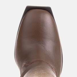 Marco Shoes Skórzane botki z miękkiej skóry brązowe 7