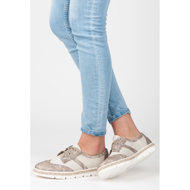 Sznurowane Półbuty KYLIE brązowe 2