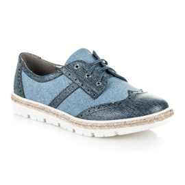 Sznurowane Półbuty KYLIE niebieskie 1