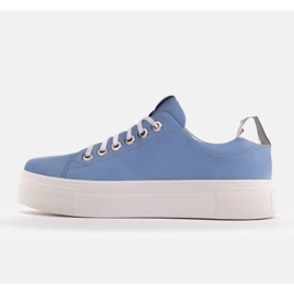 Marco Shoes Lekkie sneakersy na grubej podeszwie niebieskie srebrny 2