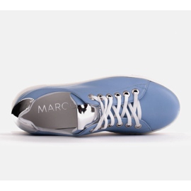 Marco Shoes Lekkie sneakersy na grubej podeszwie niebieskie srebrny 1