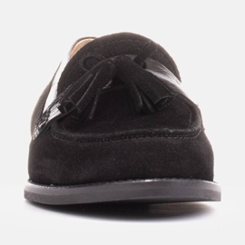 Marco Shoes Mokasyny z ozdobnymi frędzlami czarne 1