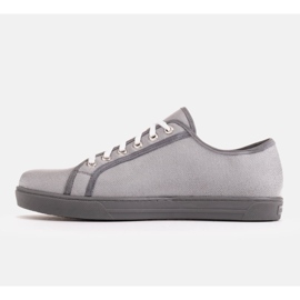 Marco Shoes Trampki z ciekawej srebrzystej tkaniny srebrny szare 3