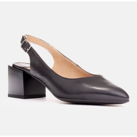 Marco Shoes Eleganckie czółenka damskie czarne 1