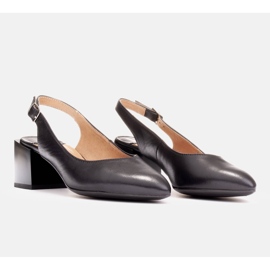 Marco Shoes Eleganckie czółenka damskie czarne 4