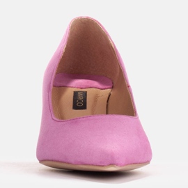 Marco Shoes Eleganckie szpilki na niższym obcasie różowe 2