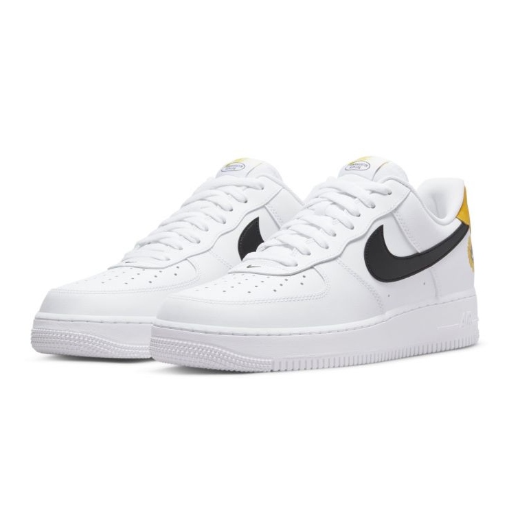 Buty Nike Air Force 1 '07 LV8 M DM0118-100 białe czarne żółte 1