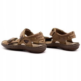 Polbut Sandały Męskie Sportowe 277 brązowe 4