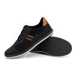 Polbut Buty męskie casual 1801P czarny nubuk/camel brązowe czarne 2