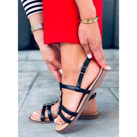 Sandałki damskie Hermine Black czarne 2