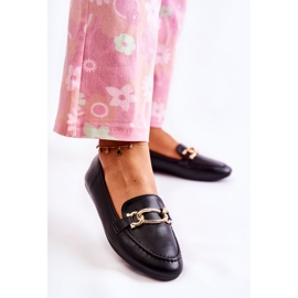 PG1 Mokasyny Z Ozdobą Czarne Millario 2
