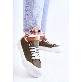 PS1 Damskie Trampki Na Platformie Khaki Comes zielone 1