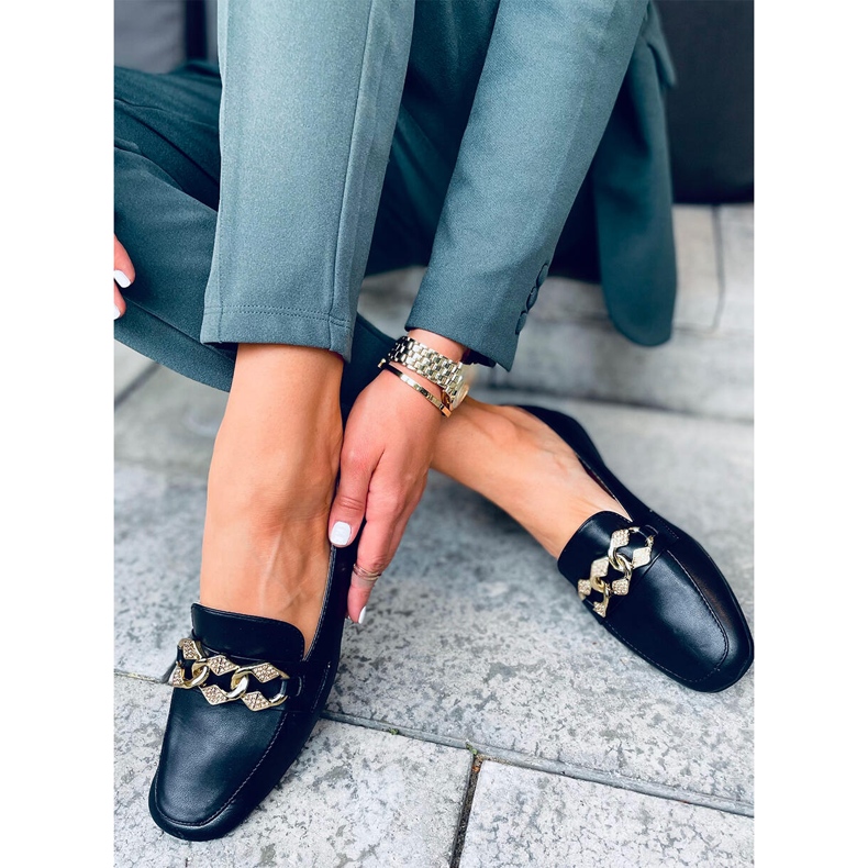 Mokasyny damskie Mallow Black czarne 1