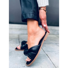 Klapki damskie Sally Black czarne 2