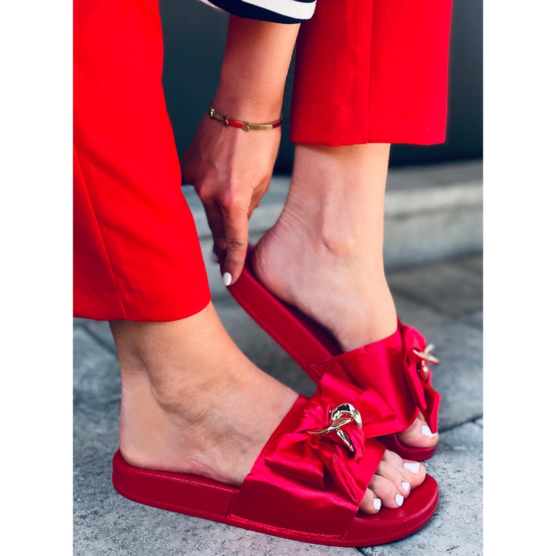 Klapki damskie Camelia Red czerwone 1