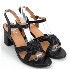 Sandałki na obcasie Jessa Black czarne 1