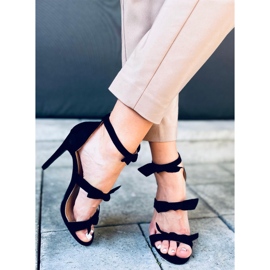 Sandałki na szpilce Celestia Black czarne 1