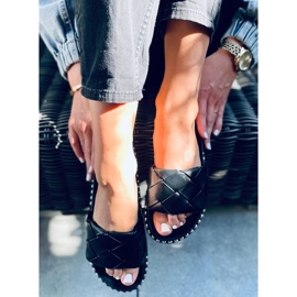 Klapki damskie Sunny Black czarne 2