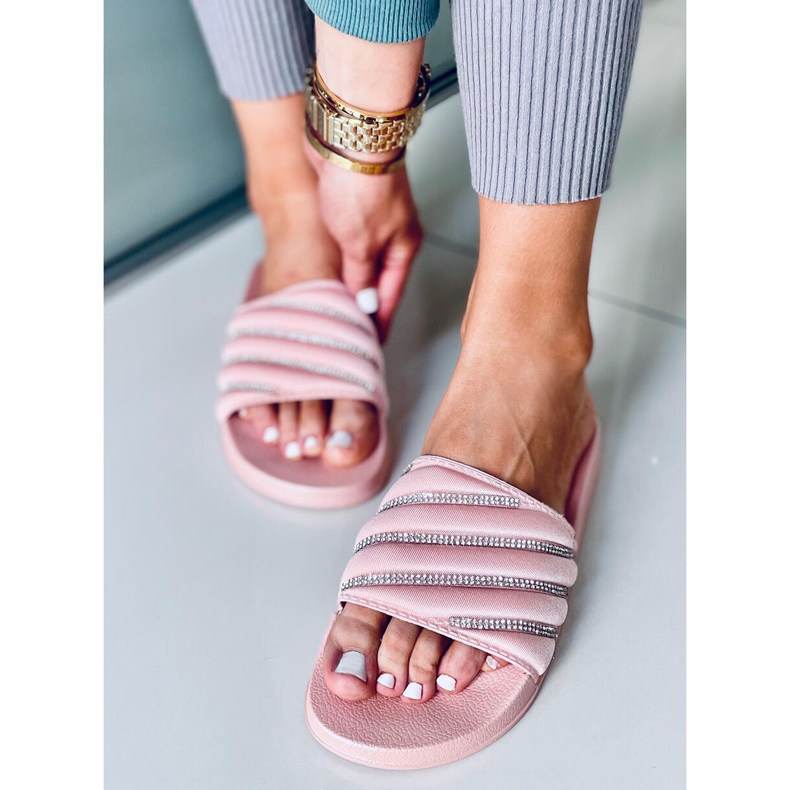 Klapki damskie Jaime Pink różowe 1