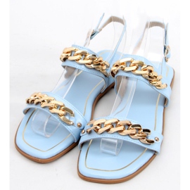 Sandałki z łańcuchami India Blue niebieskie 5