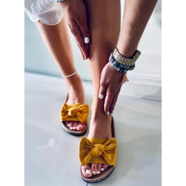 Klapki korkowe Kiara Yellow żółte 2