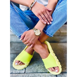 Klapki damskie Wind Yellow żółte 1