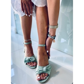 Sandałki na obcasie Giselle Green zielone 1