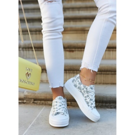 PM1 Damskie Trampki Na Platformie Białe Humphrey 2