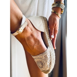 Espadryle ażurowe Jasmine Beige beżowy 2