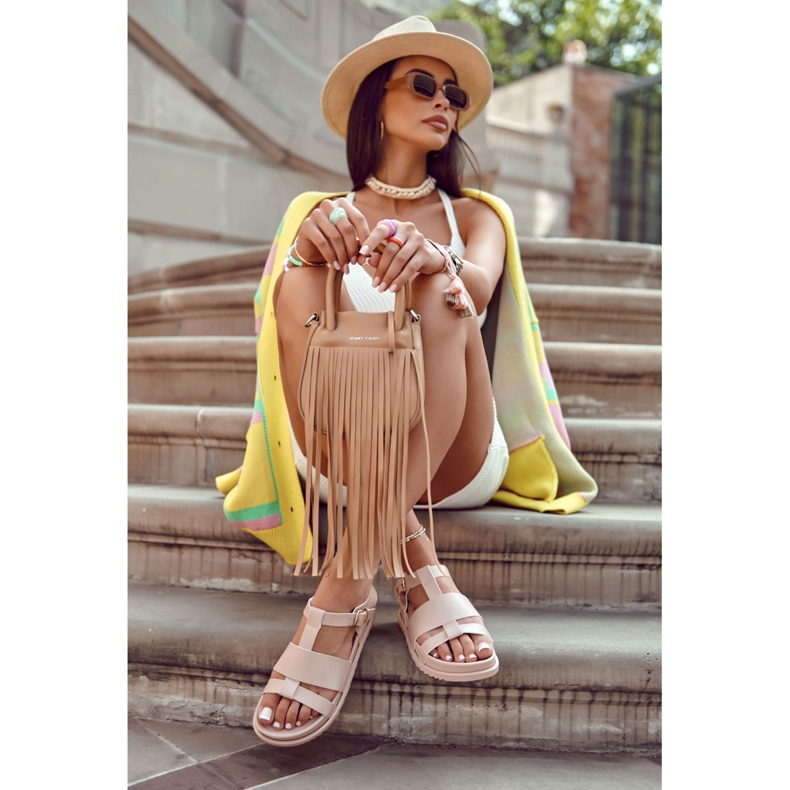 Sandały Na Platformie Jasnoróżowe Tessy 2