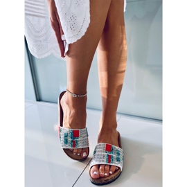 PA1 Klapki korkowe Taida White białe 2