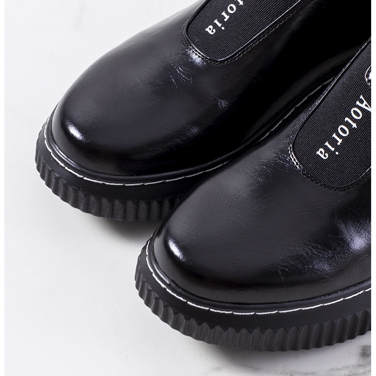 Czarne półbuty na platformie Siddons 1