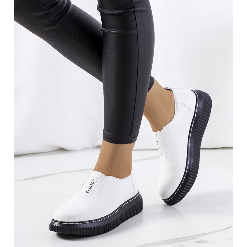 Białe półbuty na platformie Siddons 1