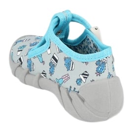Befado obuwie dziecięce 110P414 niebieskie szare 2