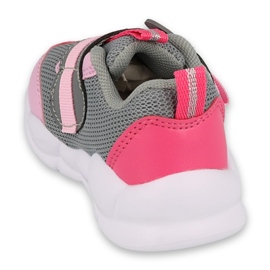 Befado obuwie sportowe dziecięce  516P091 różowe szare 2