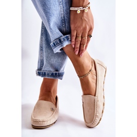 PS1 Damskie Zamszowe Mokasyny Colena beżowy 2