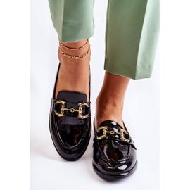 WS1 Damskie Lakierowane Mokasyny Czarne Coriso 1