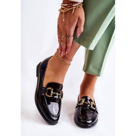 WS1 Damskie Lakierowane Mokasyny Czarne Coriso 2