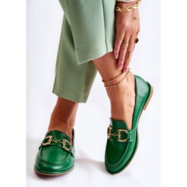 WS1 Damskie Mokasyny Zielone Coriso 2